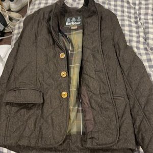 Barbour quilted original tartan jacket size small